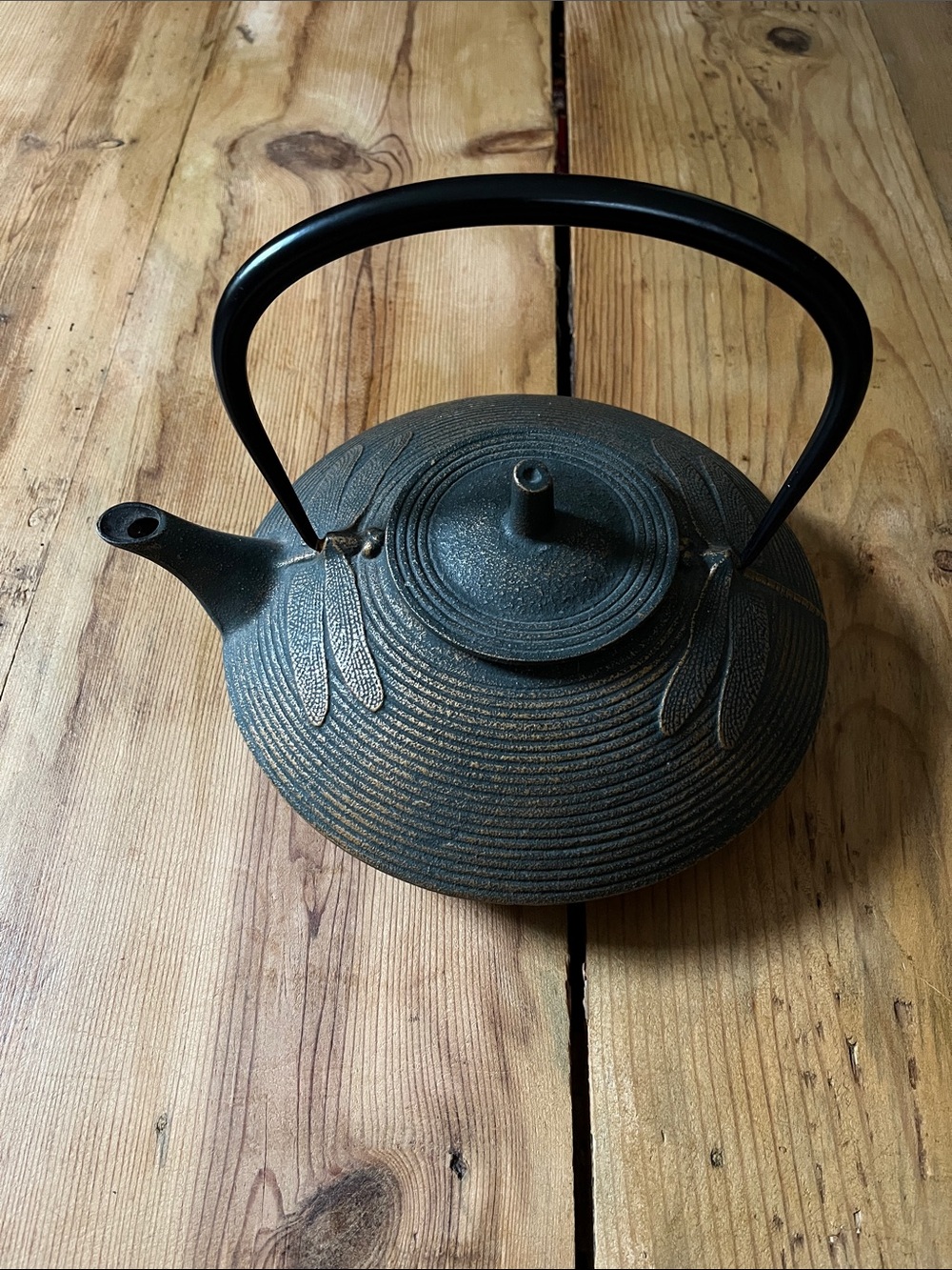 TETSUBIN Dragonfly Japanese Tea Pot Cast Iron
